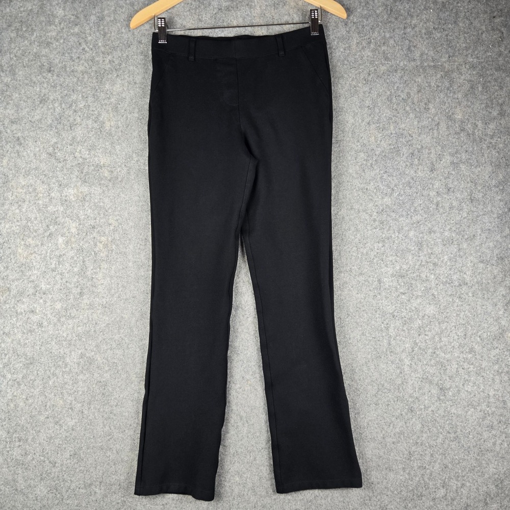 Quince Ultra-Stretch Ponte Straight Leg Pants Womens Small Petite Black Trousers